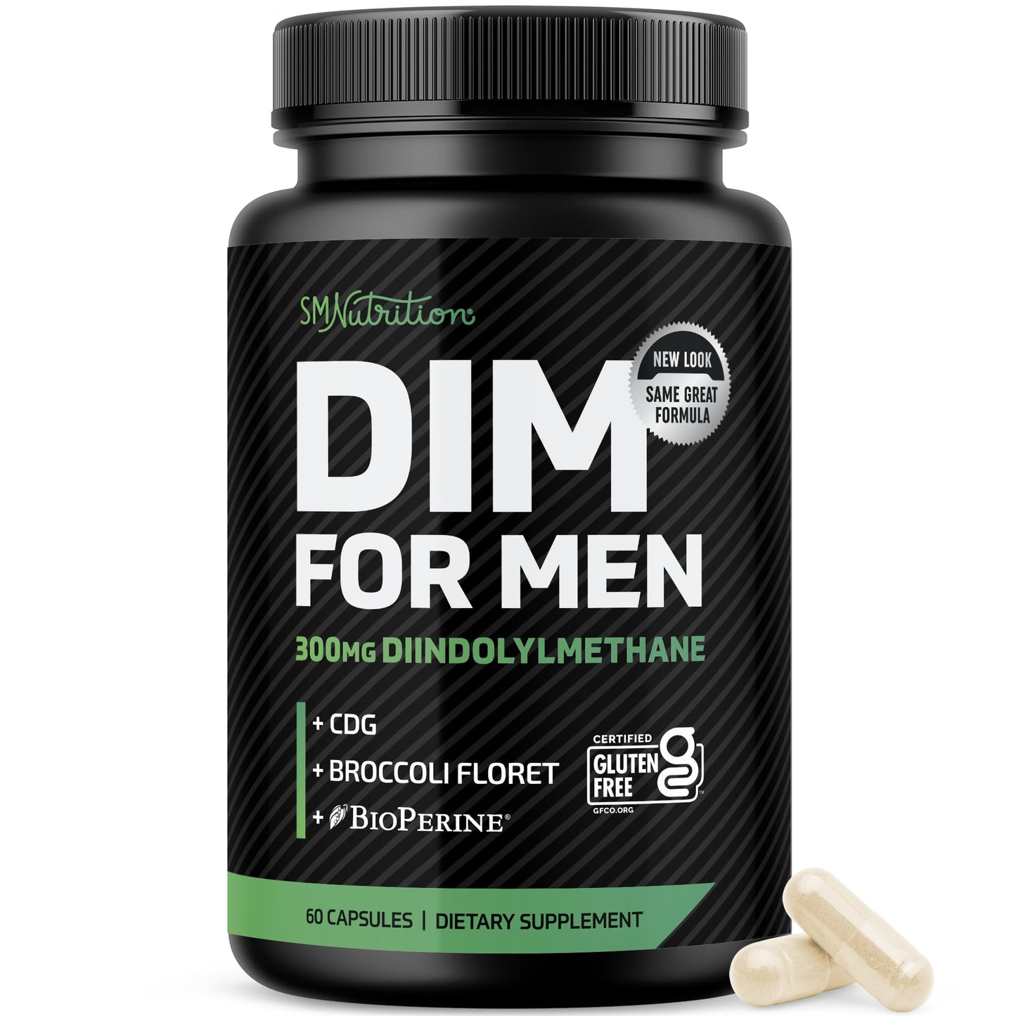 DIM Supplement for Men 300mg | Estrogen Blocker & Aromatase Inhibitor | Extra Strength Men’s Hormone Balance & Fitness Booster with Diindolylmethane Plus CDG - PrimeBioHealth - canada supplements