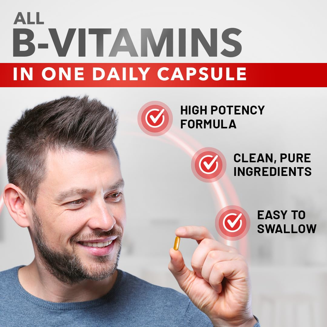 Divine Bounty Super B Complex Vitamins - All B Vitamins Including B12, B1, B2, B3, B5, B6, B7, B9, Folic Acid - Vitamin B Supplement - PrimeBioHealth - canada supplements