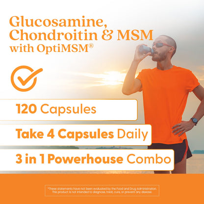 Doctor's BEST Glucosamine Chondroitin MSM - Joint Health Support Supplement for Women & Men, Nutritional Support for Joint Strength, Hair, Skin, & Nails, Gluten Free, Non GMO - 240 Capsules - PrimeBioHealth - canada supplements