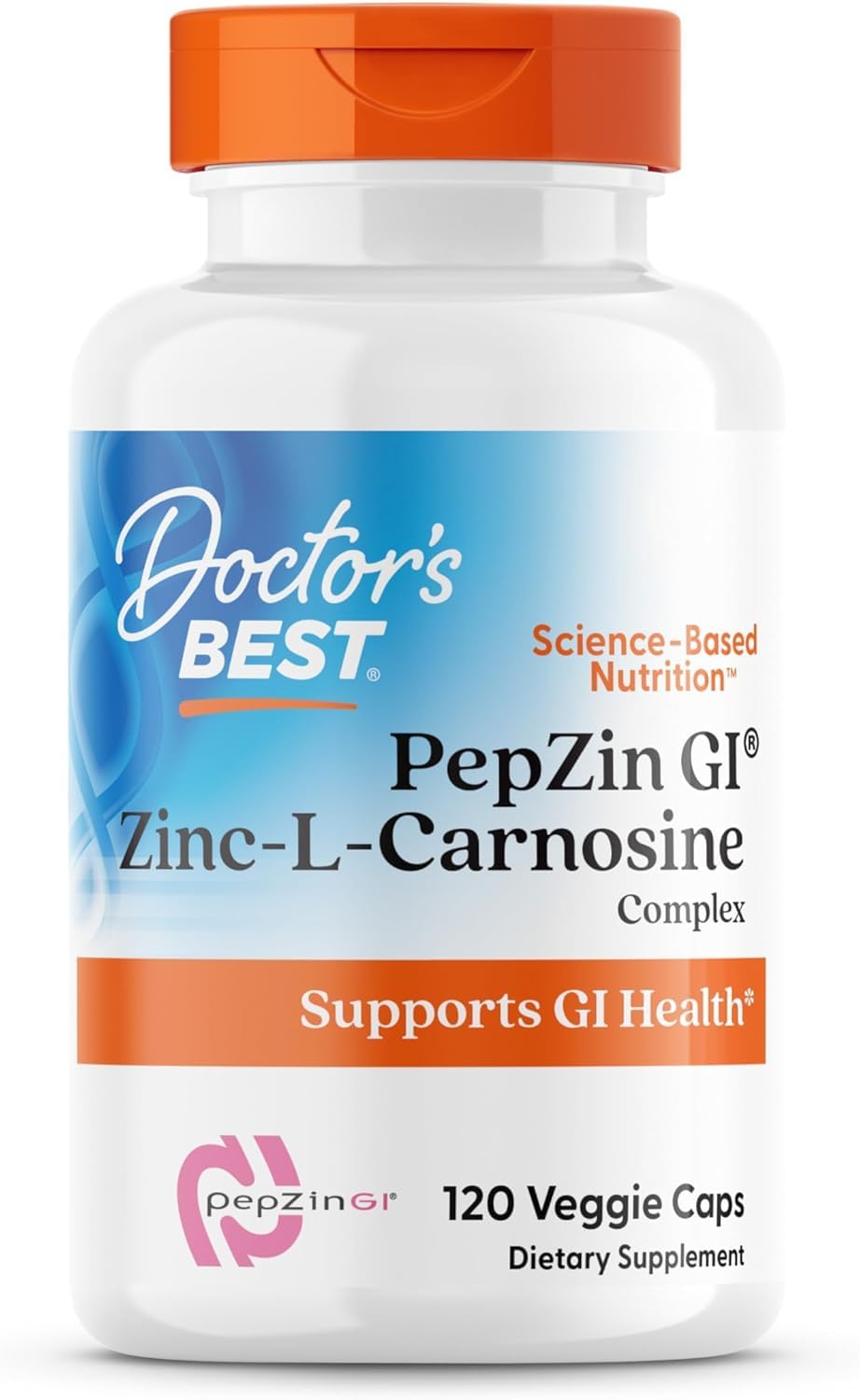 Doctor's Best PepZin GI, Zinc-L-Carnosine Complex for Men & Women - Zinc Carnosine Supplement Caps for Gut Health, Digestive Support, & Stomach Comfort, Vegan, Gluten Free - 120 Veg Capsules - PrimeBioHealth - canada supplements