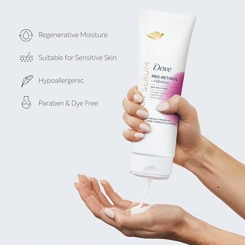 Dove Cream Serum Pro-Retinol + Firming for Elasticity and Firmness, with Collagen Peptides, Niacinamide and Antioxidants Lotion, 8 oz - PrimeBioHealth - canada supplements