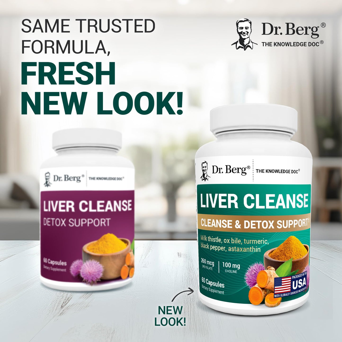Dr. Berg Liver Cleanse Detox Capsules w/Unique Blend of Milk Thistle, Ox Bile & Folate - Liver Supplement Includes Turmeric, Black Pepper & Choline - 60 Capsules - PrimeBioHealth - canada supplements