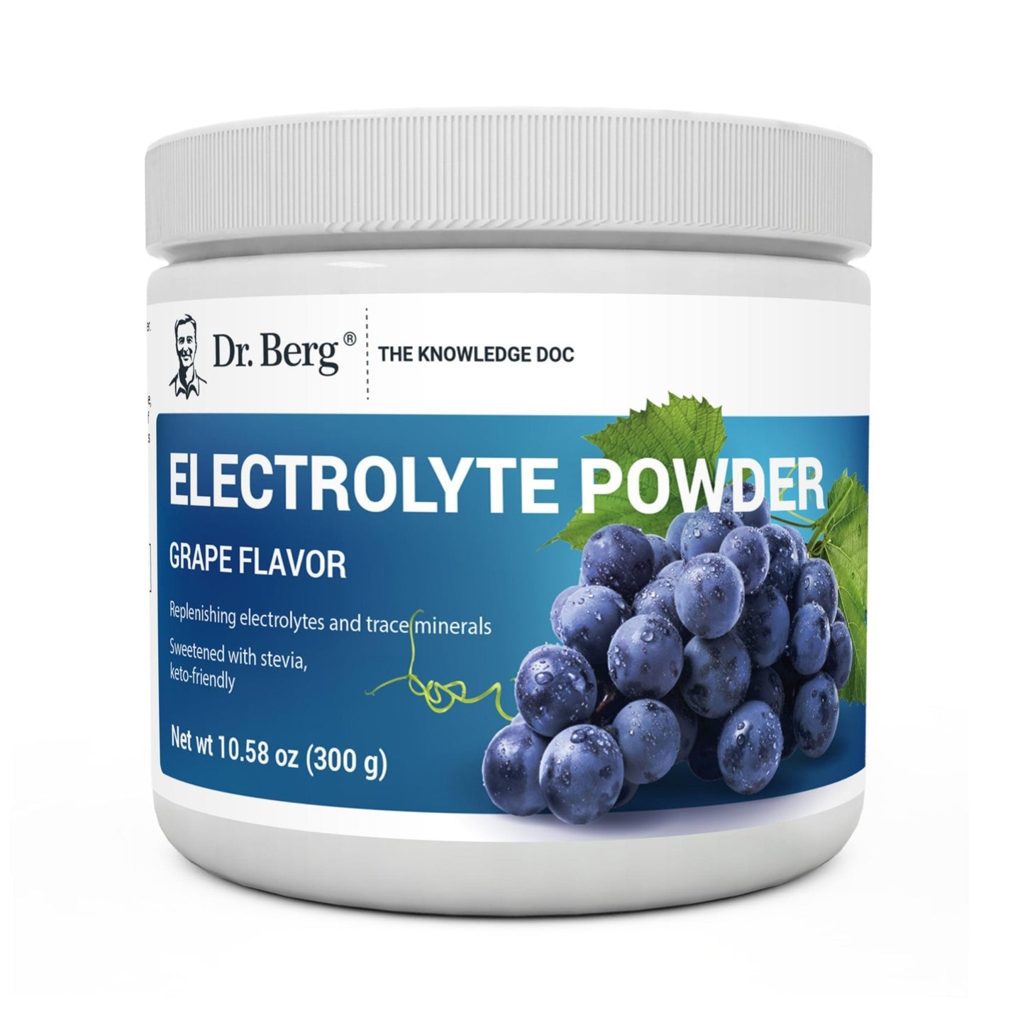 Dr. Berg Zero Sugar Hydration Keto Electrolyte Powder - Enhanced w/ 1000 mg of Potassium & Real Pink Himalayan Salt (NOT Table Salt) - Grape Flavor Hydration Drink Mix Supplement - 50 Servings - PrimeBioHealth - canada supplements