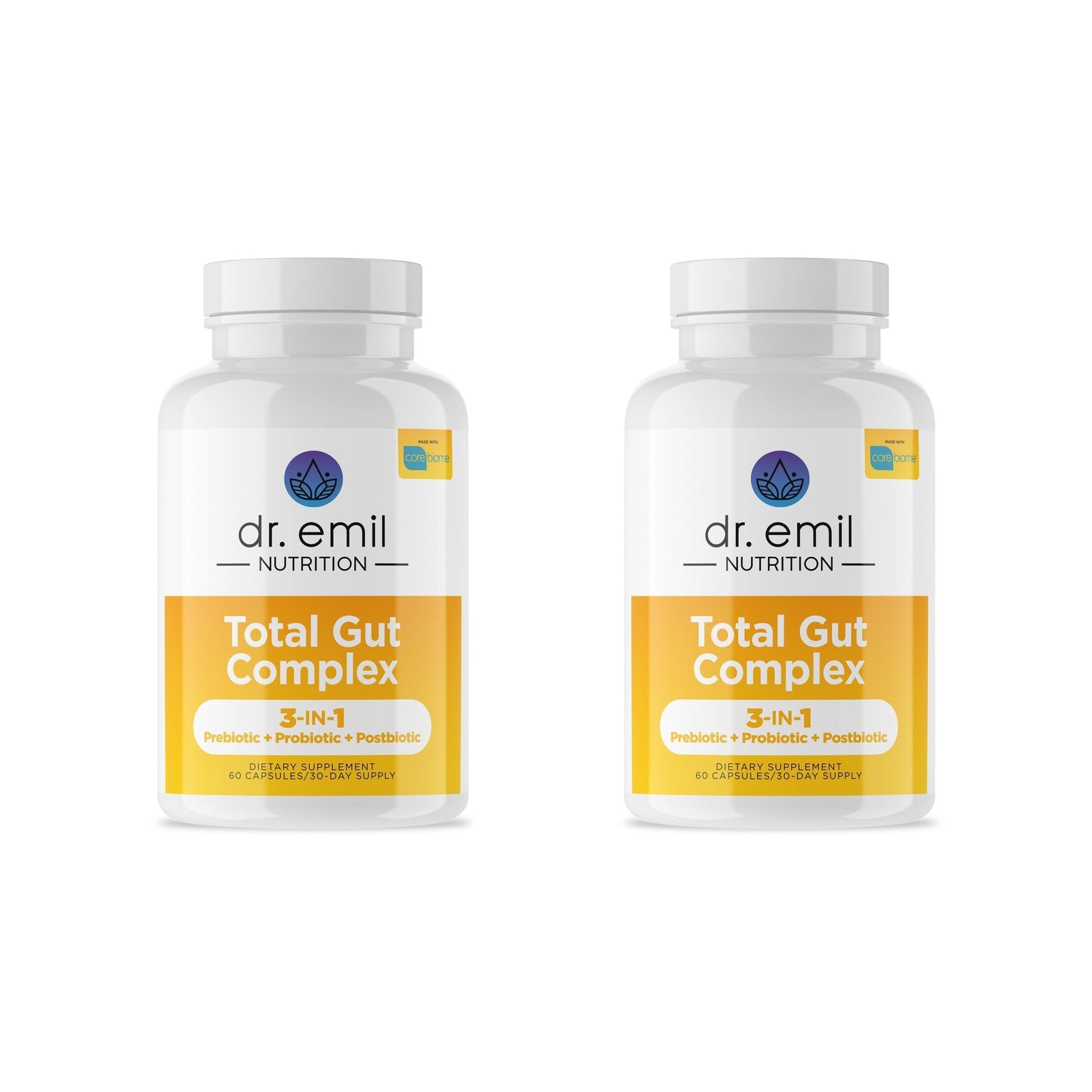 DR. EMIL NUTRITION Women & Men Total Gut Health Complex | Prebiotic + Probiotic + Postbiotic Gut Health Supplements - PrimeBioHealth - canada supplements