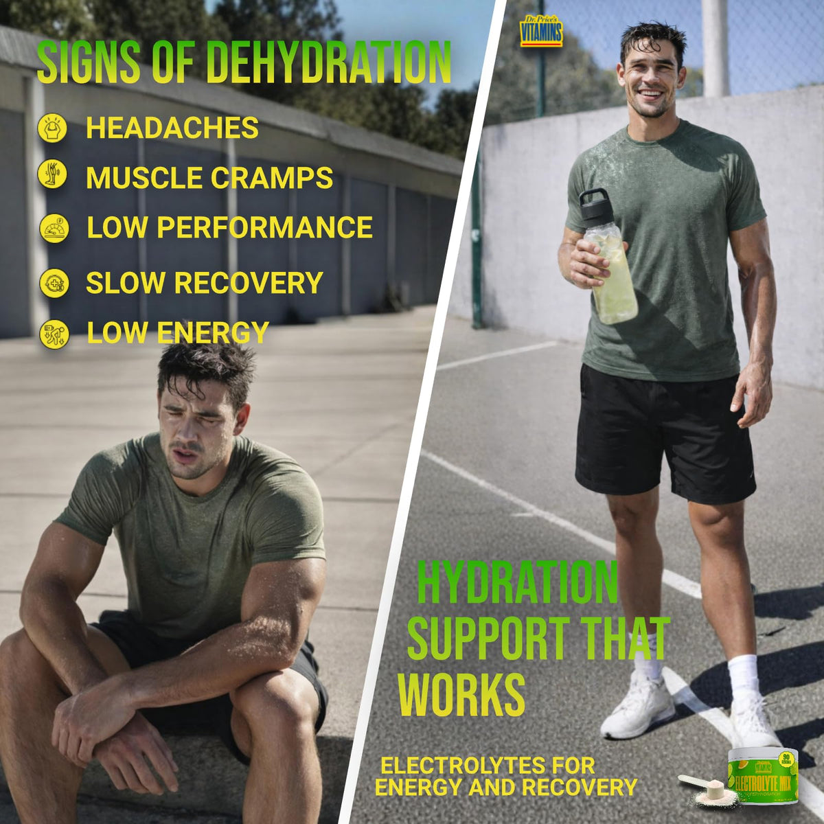 Dr. Price’s Electrolytes Powder Bulk – Lemon Lime, 90 Servings | Sugar Free Hydration Drink Mix with 72+ Trace Minerals, Manganese | Keto Electrolytes - PrimeBioHealth - canada supplements