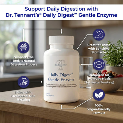 Dr. Tennant's Digestive Enzymes with Bromelain, Papain and Lipase - Bloating Relief and Gas Support for Sensitive Stomachs, Vegan, 27-Enzyme Blend, - PrimeBioHealth - canada supplements