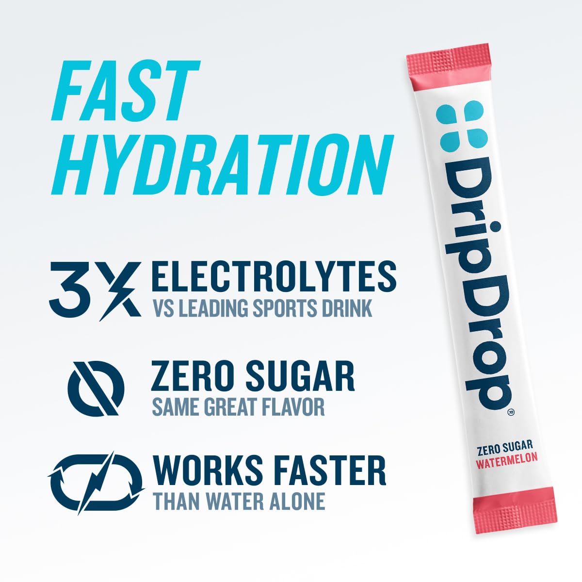 DripDrop Sugar Free Hydration Packets - Zero Classic Variety Pack - Single Serve Electrolytes Powder Drink Mix - Lemon Lime, Watermelon, Peach, Passion Fruit - PrimeBioHealth - canada supplements