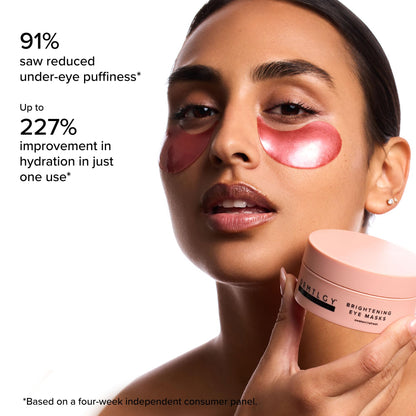 DRMTLGY Brightening Eye Masks – Biodegradable Hydrogel Under Eye Patches with Caffeine, Peptides, Hyaluronic Acid & Niacinamide - PrimeBioHealth - canada supplements