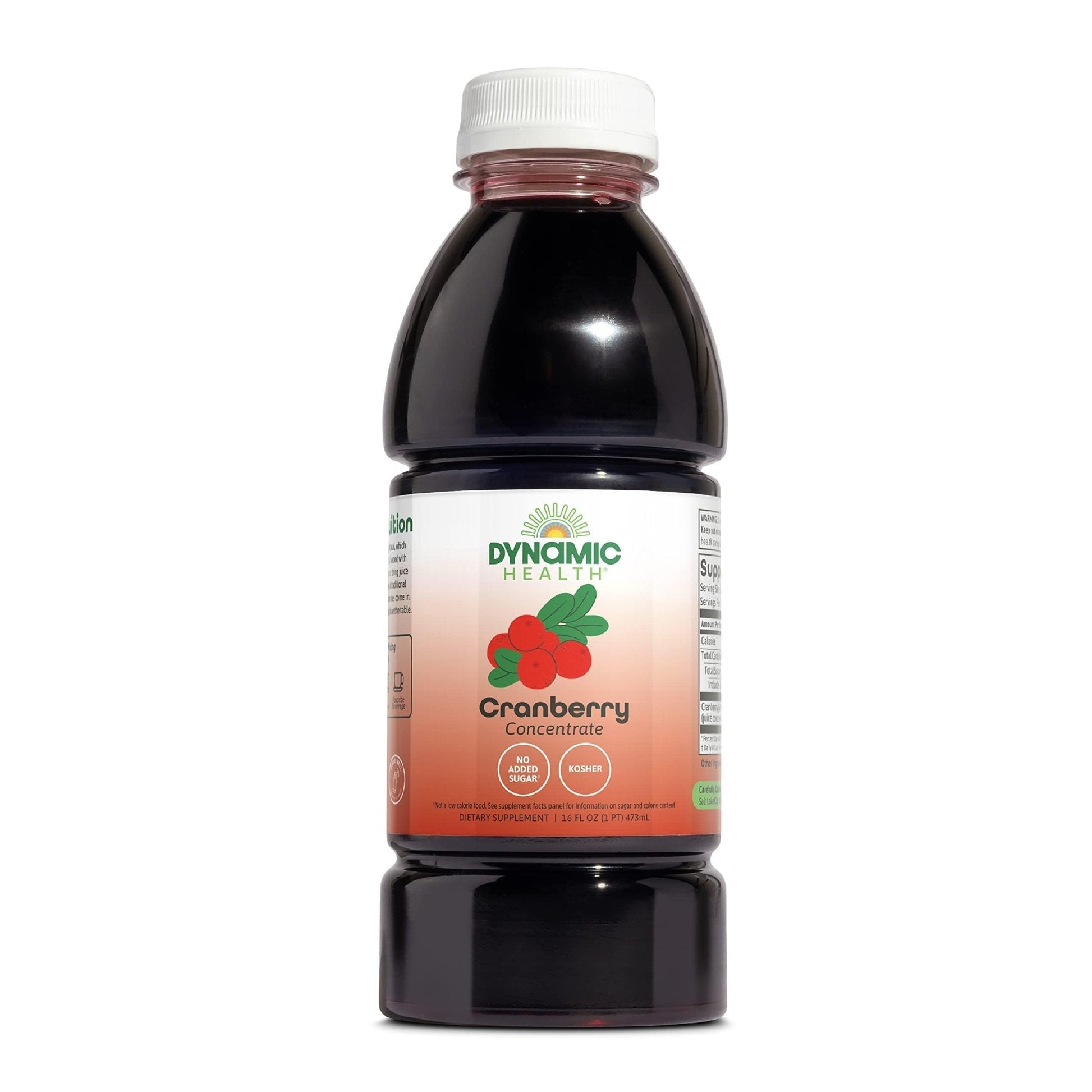 Dynamic Health 100% Pure Black Cherry Juice Concentrate, No Additives, Antioxidant Supplement, Urinary Tract & Joint Support, 16 Fl oz - PrimeBioHealth - canada supplements