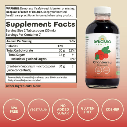 Dynamic Health 100% Pure Black Cherry Juice Concentrate, No Additives, Antioxidant Supplement, Urinary Tract & Joint Support, 16 Fl oz - PrimeBioHealth - canada supplements