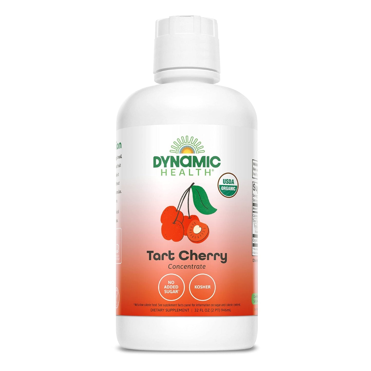 Dynamic Health Organic Tart Cherry Juice, Unsweetened 100% Juice Concentrate, Antioxidants Supplement, No Sweeteners or Additives, Vegan, Gluten Free, BPA Free (32oz) - PrimeBioHealth - canada supplements
