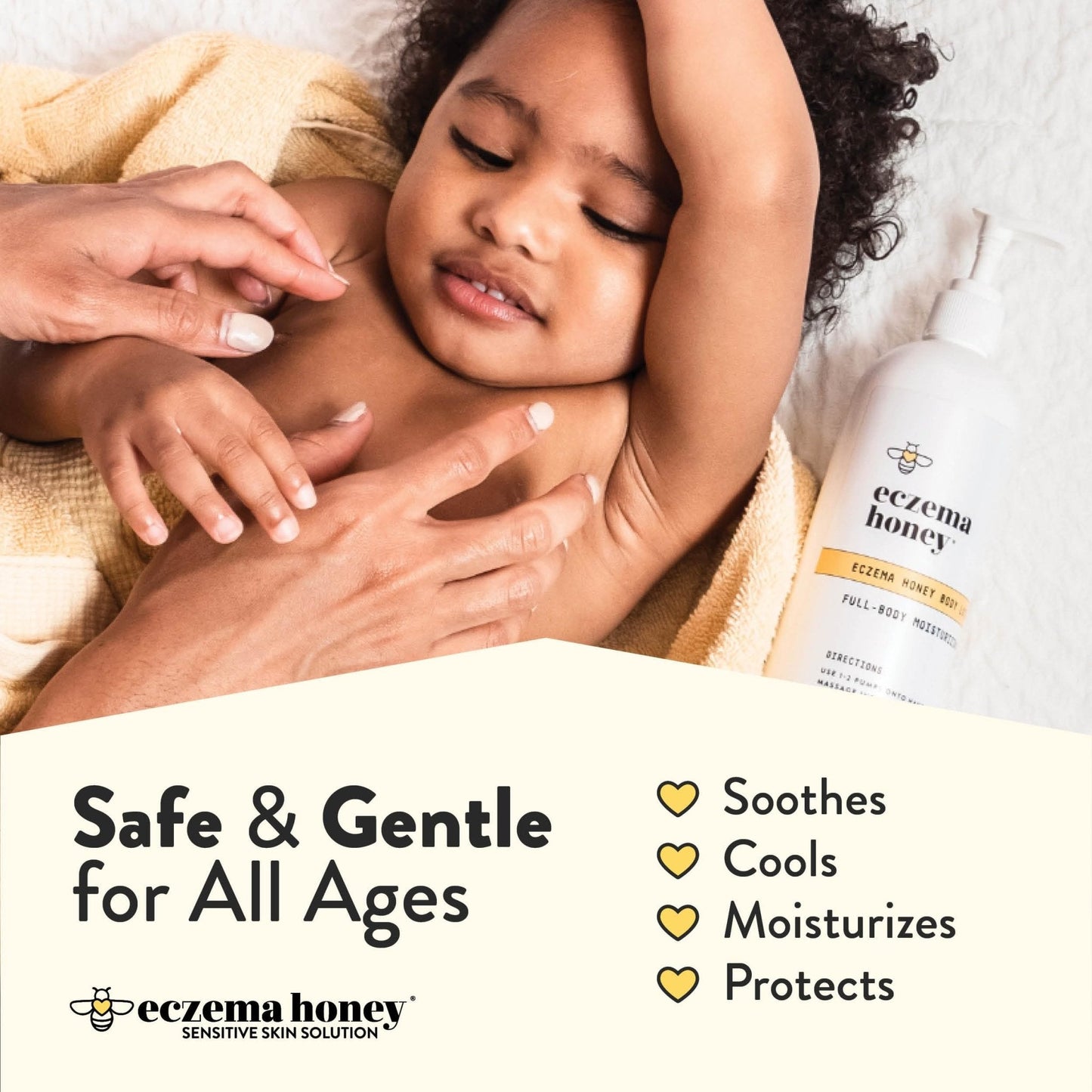 ECZEMA HONEY Oatmeal Body Lotion - Hand & Body Cream for Eczema Relief - Natural Dry Skin Repair (16 Oz) - PrimeBioHealth - canada supplements