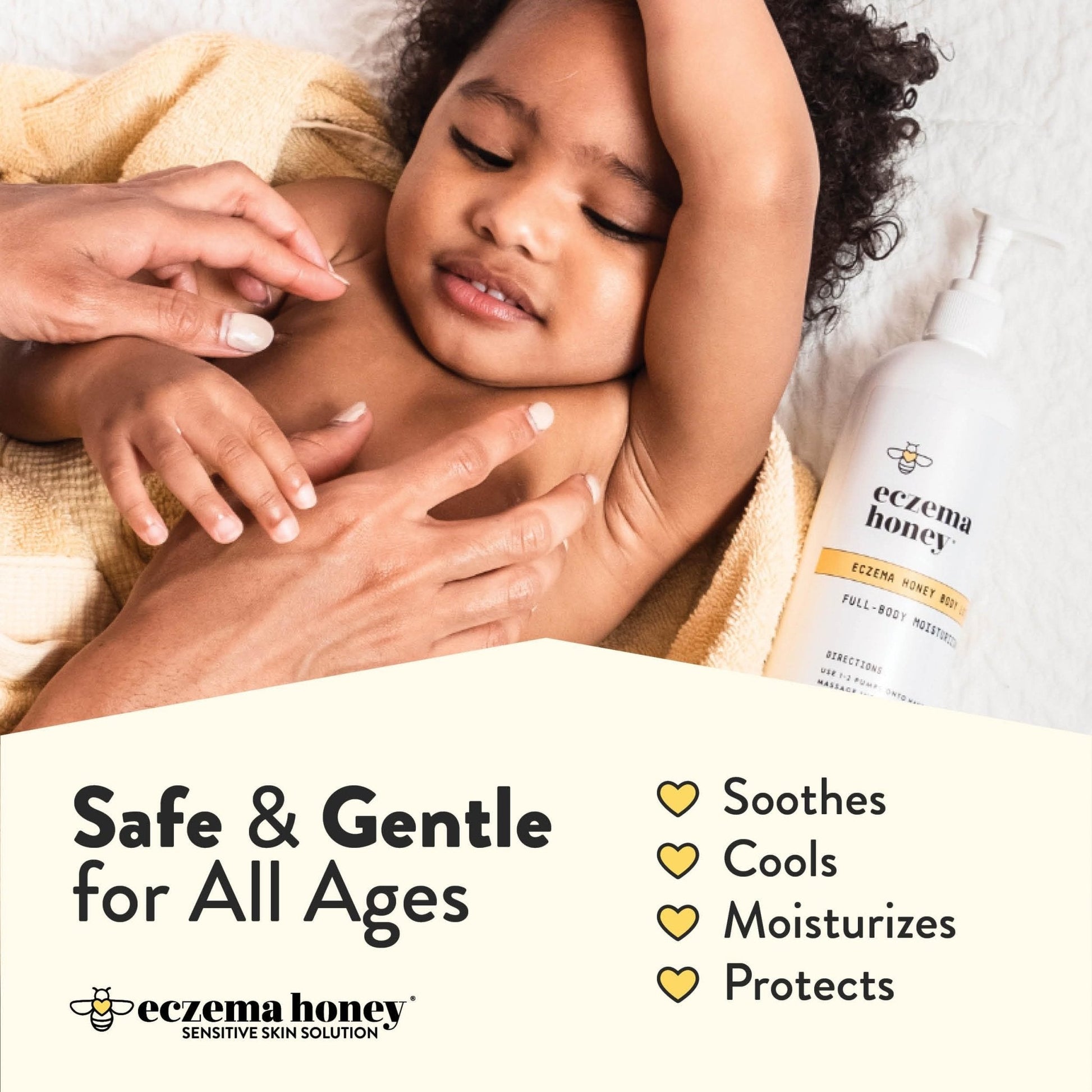 ECZEMA HONEY Oatmeal Body Lotion - Hand & Body Cream for Eczema Relief - Natural Dry Skin Repair (16 Oz) - PrimeBioHealth - canada supplements