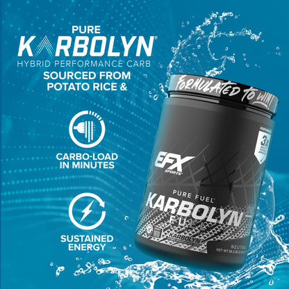 EFX Sports Karbolyn Fuel | Fast-Absorbing Carbohydrate Powder | Carb Load, Sustained Energy, Quick Recovery | Stimulant Free | 20 Servings (Neutral) - PrimeBioHealth - canada supplements