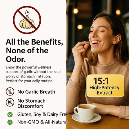 ELARE Aged Garlic Extract Capsules, Odorless Garlic 15:1 Extract Formula - 600 Count, Garlic Supplement, 2-Year Matured - PrimeBioHealth - canada supplements
