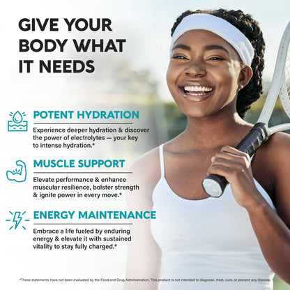 Electrolytes - Electrolyte Tablets with Magnesium, Sodium, Potassium, Chloride, Vitamins D3 & B6, Kelp Powder - Salt Pills - Made in USA - PrimeBioHealth - canada supplements