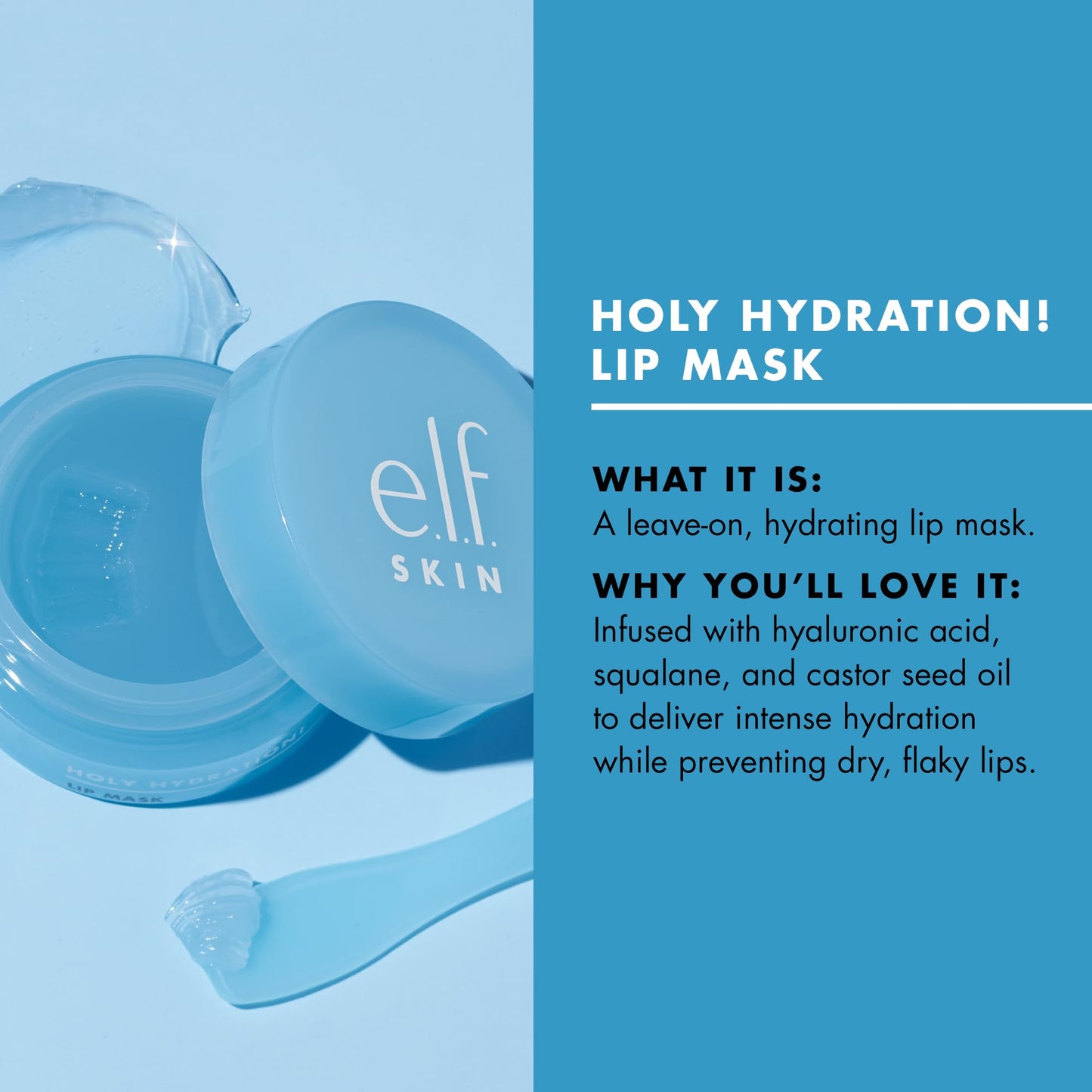 e.l.f. SKIN Holy Hydration! Lip Mask, Hydrating Lip Mask For A Softer & Smoother Pout, Infused With Hyaluronic Acid - PrimeBioHealth - canada supplements