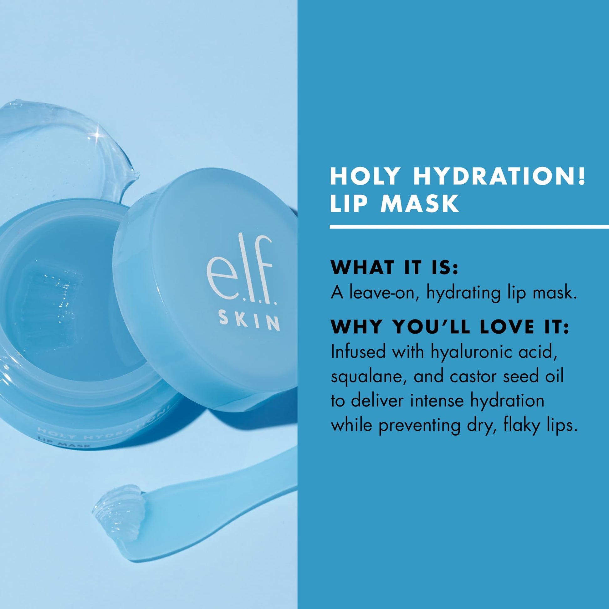 e.l.f. SKIN Holy Hydration! Lip Mask, Hydrating Lip Mask For A Softer & Smoother Pout, Infused With Hyaluronic Acid - PrimeBioHealth - canada supplements