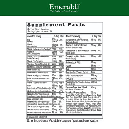 EMERALD LABS Complete 1-Daily Multi - Complete Multivitamin for Men & Women with Vitamin C, Methylated Folate, Whole-Food Blend - PrimeBioHealth - canada supplements
