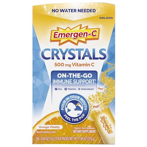 Emergen-C Crystals, On-the-Go Emergen-C Immune Support Supplement with Vitamin C, B Vitamins, Zinc and Manganese - PrimeBioHealth - canada supplements