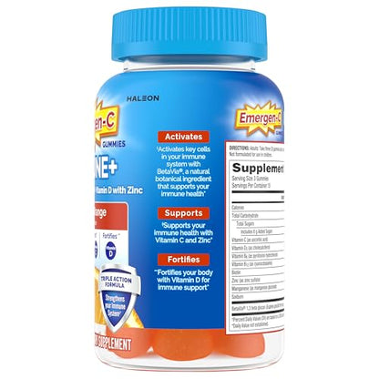 Emergen-C Immune+ Triple Action Immune Support Gummies, BetaVia (R), 1000mg Vitamin C, B Vitamins, Vitamin D and Antioxidants - PrimeBioHealth - canada supplements