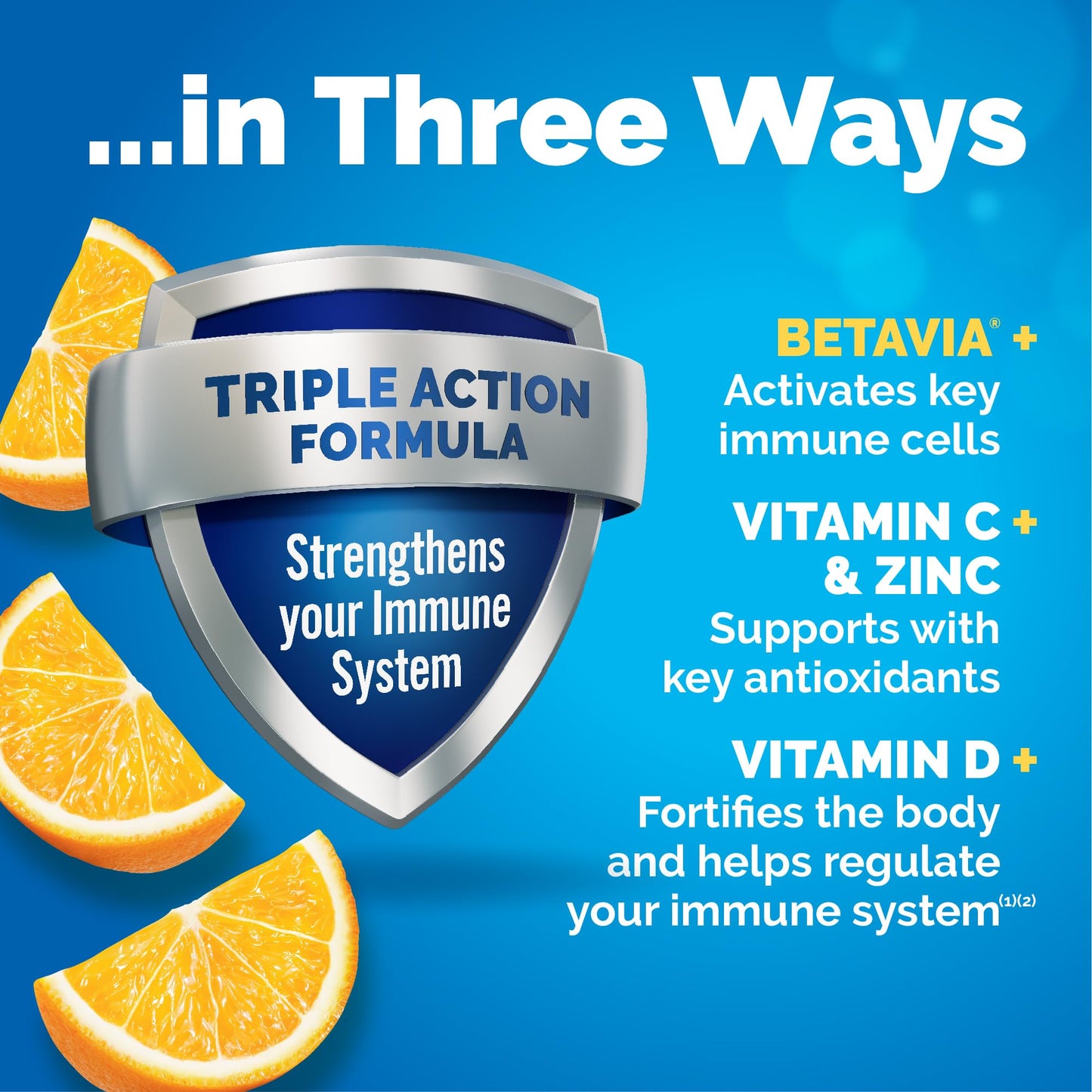 Emergen-C Immune+ Triple Action Immune Support Powder, BetaVia (R), 1000mg Vitamin C, B Vitamins, Vitamin D and Antioxidants - PrimeBioHealth - canada supplements