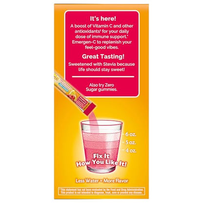 Emergen-C Zero Sugar 1000 mg Vitamin C Powder for Daily Immune Support Caffeine Free Vitamin C Supplements with Zinc and Manganese, B Vitamins and Electrolytes - PrimeBioHealth - canada supplements