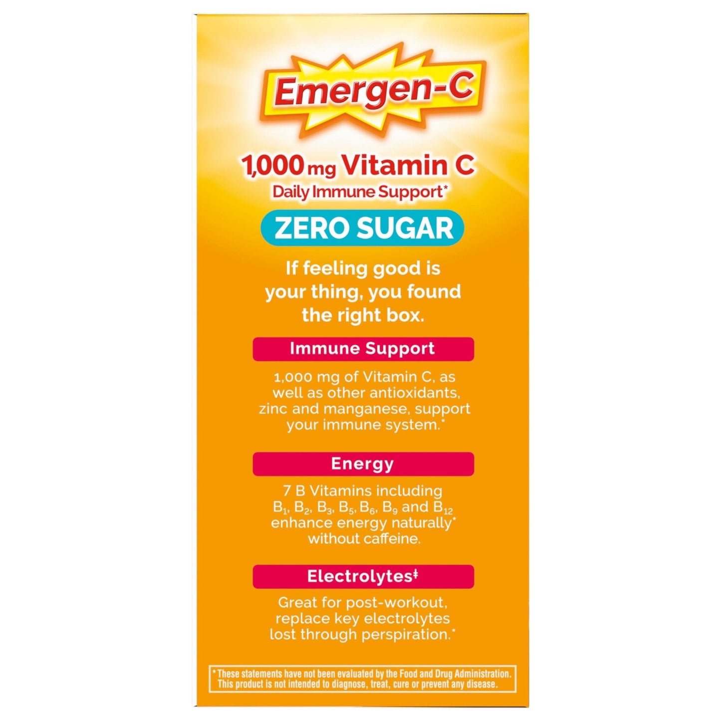 Emergen-C Zero Sugar 1000 mg Vitamin C Powder for Daily Immune Support Caffeine Free Vitamin C Supplements with Zinc and Manganese, B Vitamins and Electrolytes - PrimeBioHealth - canada supplements