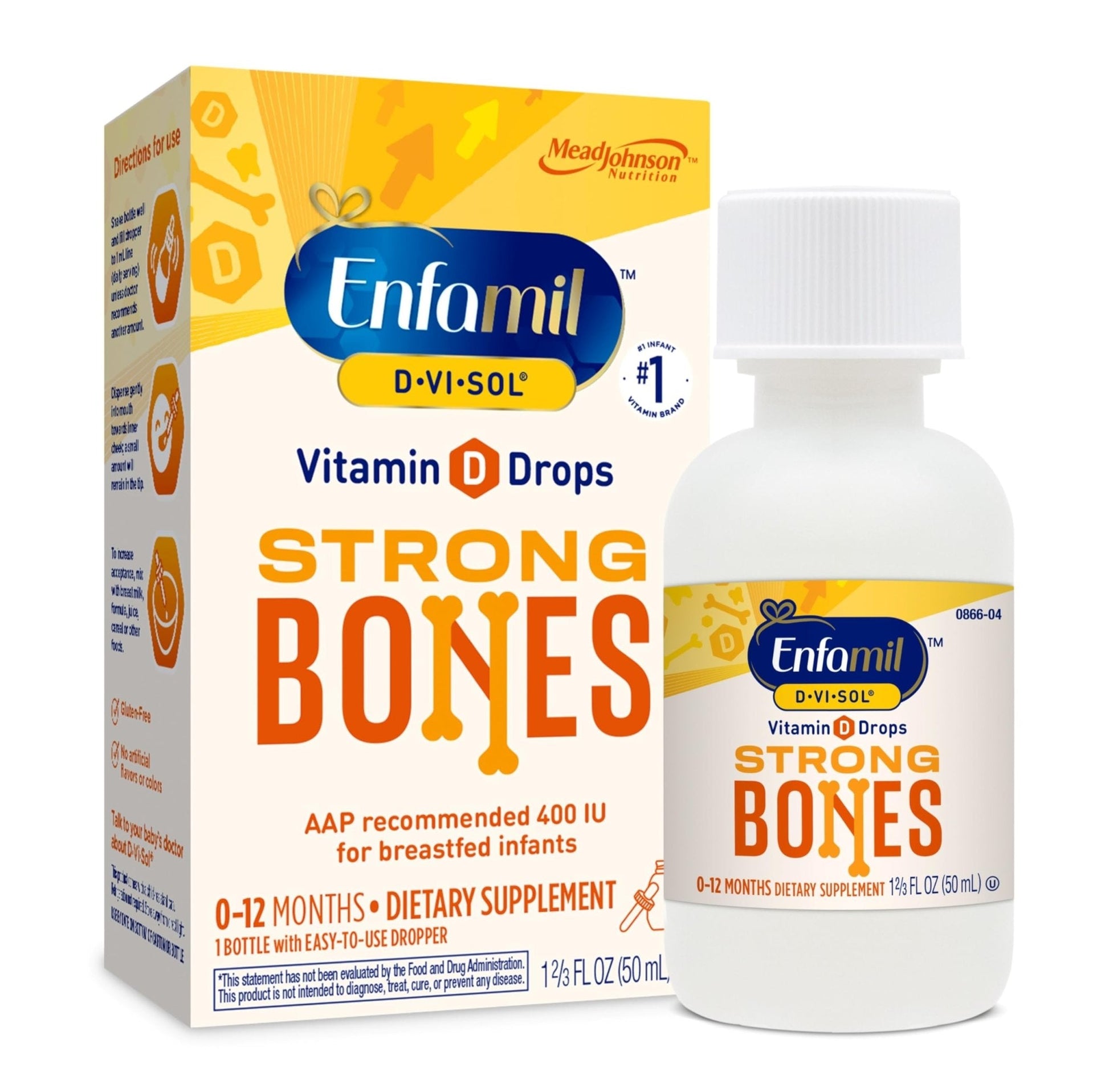 Enfamil Baby Vitamin D-Vi-Sol Liquid Supplement Drops for Infants, Supporting Strong Teeth & Bones in Newborn Babies, Easy-to-Use - PrimeBioHealth - canada supplements