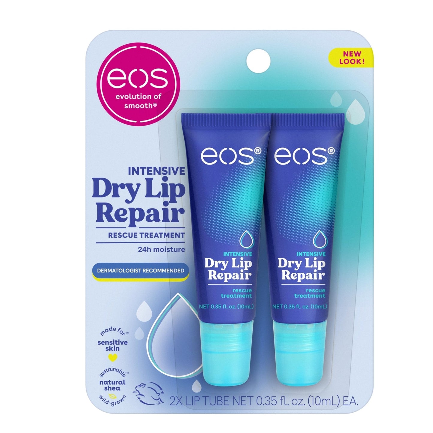 eos The Hero Lip Repair, Extra Dry Lip Treatment, 24HR Moisture, Natural Strawberry Extract, 0.35 fl oz, 2-Pack - PrimeBioHealth - canada supplements