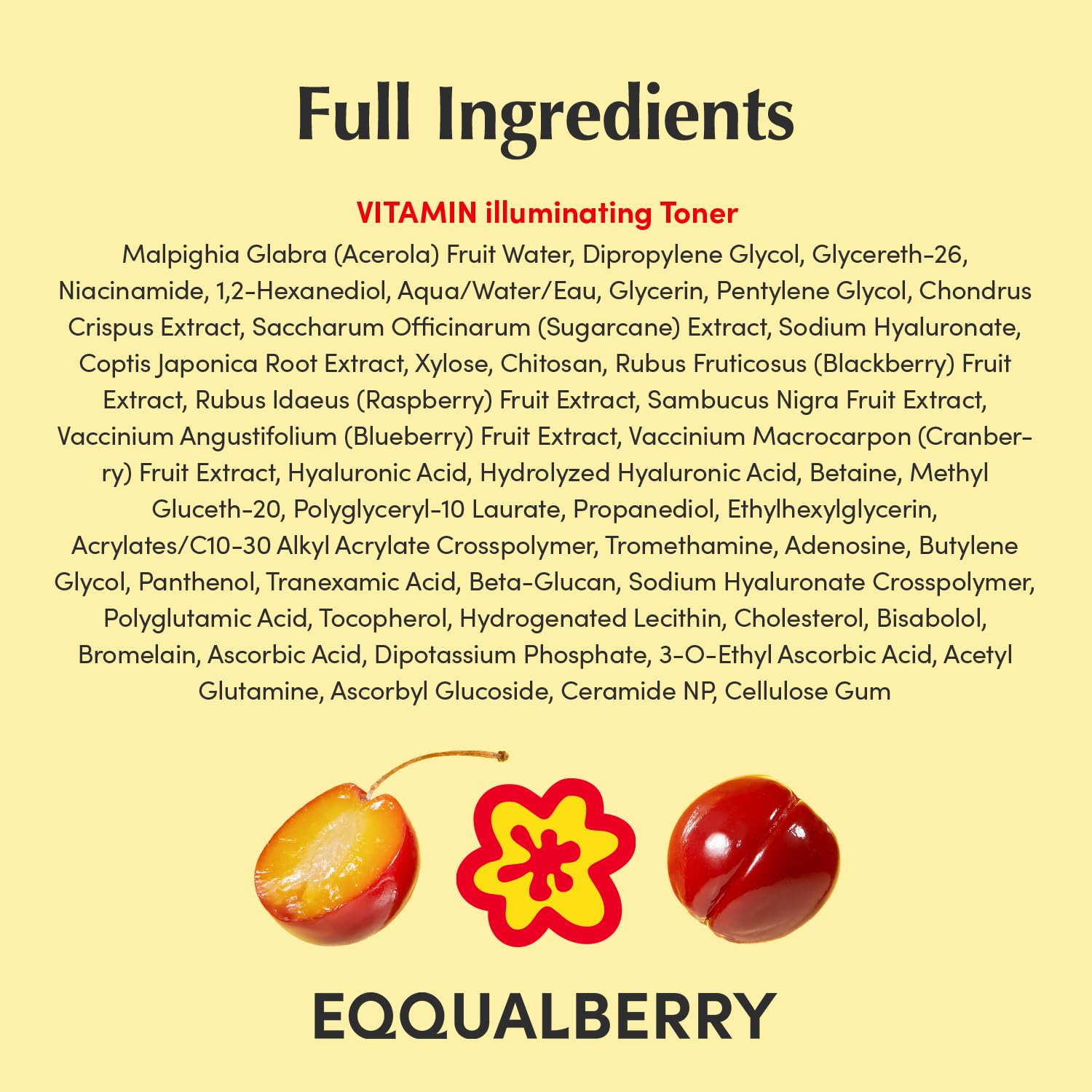 EQQUALBERRY Vitamin Illuminating Toner - Brightening Vitamin C & Niacinamide 3% - PrimeBioHealth - canada supplements