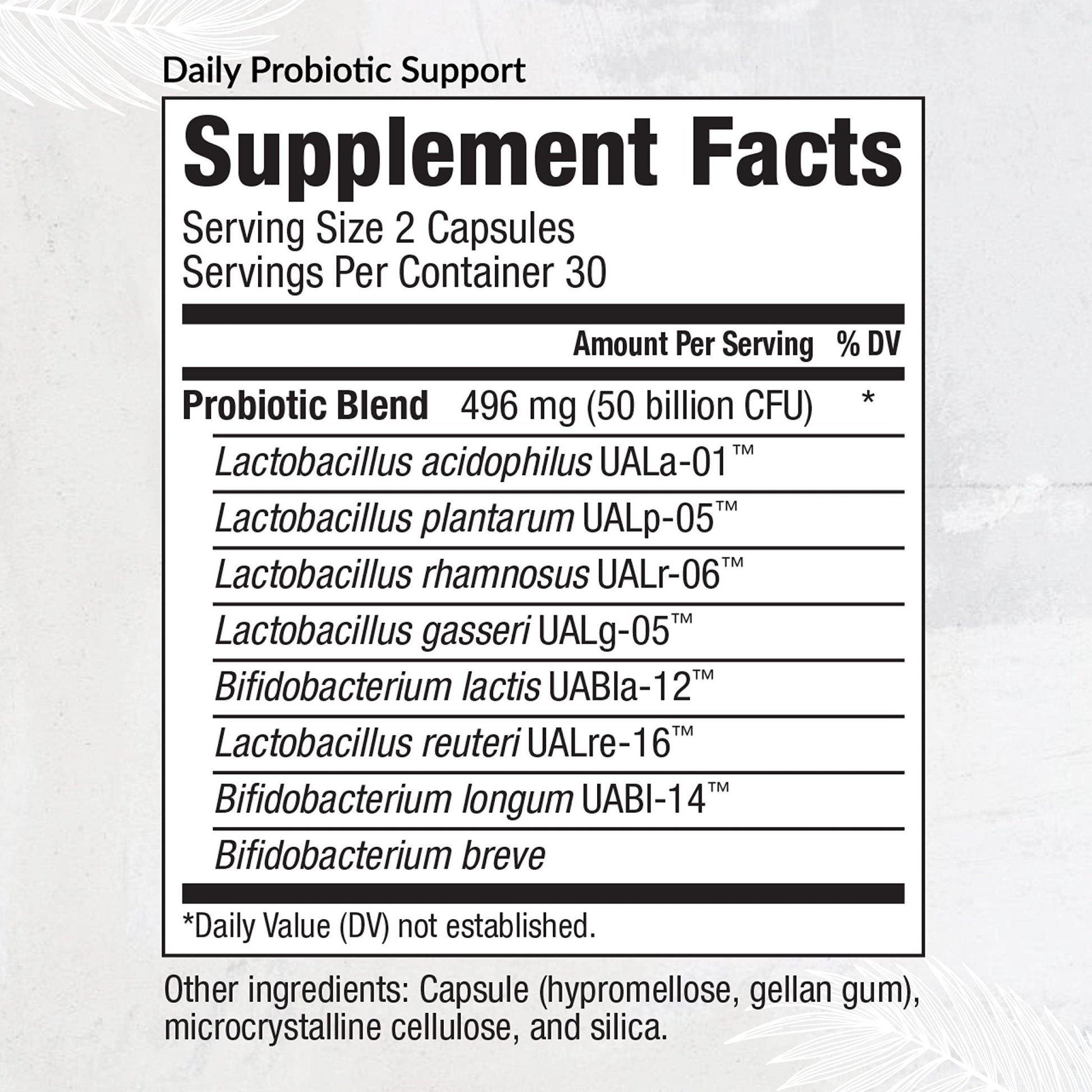 Equilife Daily Probiotic Support, 50 Billion CFU, 8 Probiotic Strains, Digestive and Gut Health Supplement for Men and Women, Gluten Free, Soy and Dairy Free - PrimeBioHealth - canada supplements
