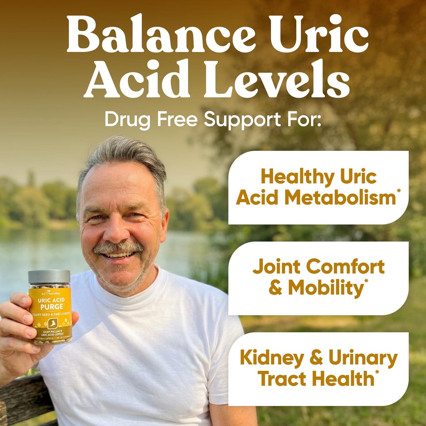 Eu Natural Purge Uric Acid Flush - Eat & Drink What You Want - Uric Acid Support for Joints & Mobility with Celery Seed - PrimeBioHealth - canada supplements