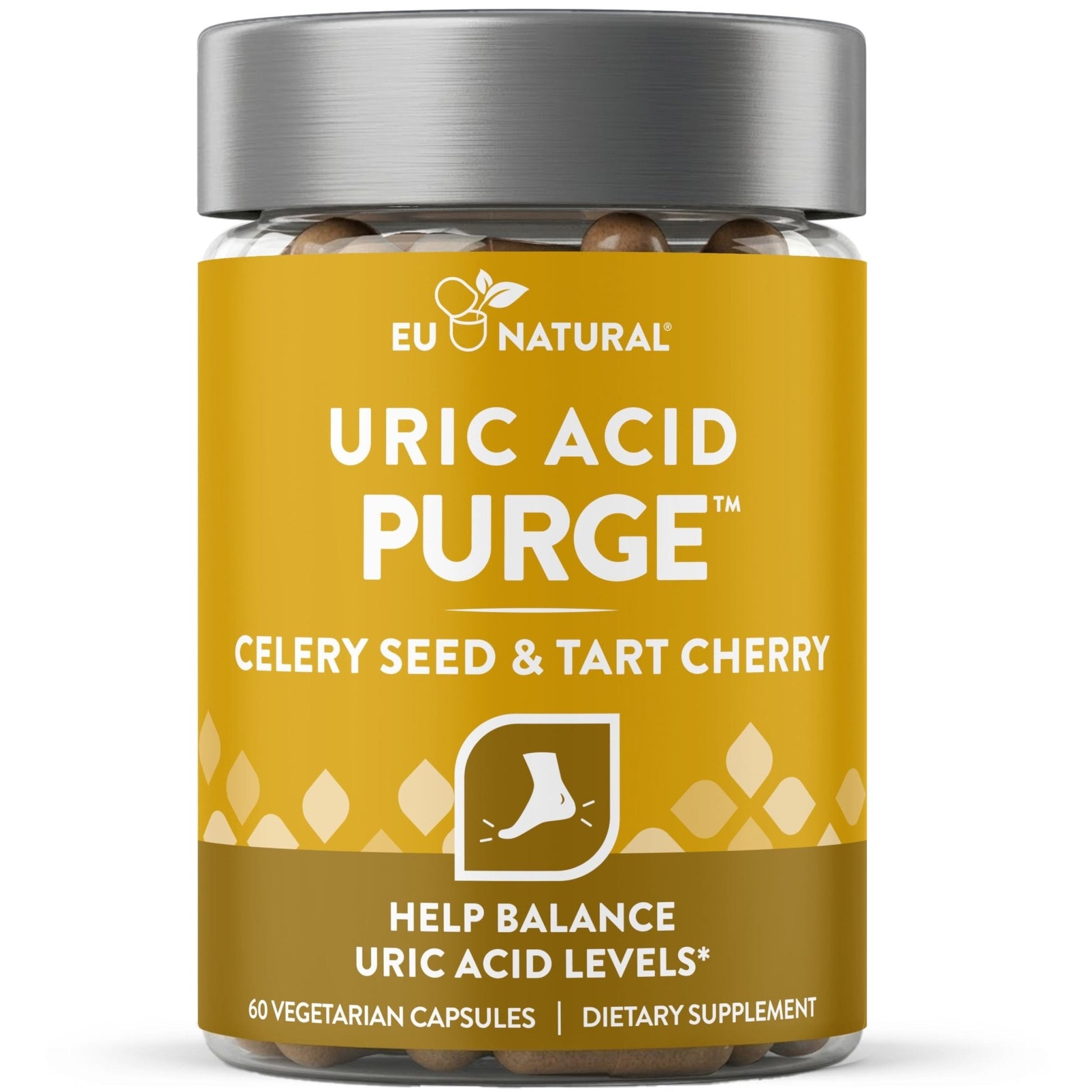 Eu Natural Purge Uric Acid Flush - Eat & Drink What You Want - Uric Acid Support for Joints & Mobility with Celery Seed - PrimeBioHealth - canada supplements