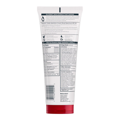 Eucerin Daily Hydration Broad Spectrum SPF 30 Sunscreen Body Cream for Dry Skin, Fragrance Free Sunscreen Moisturizer, 8 Oz Tube - PrimeBioHealth - canada supplements