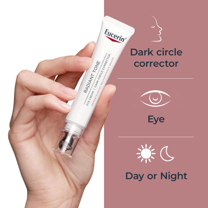 Eucerin Radiant Tone Eye Cream Dark Circle Corrector, Eye Brightening Cream with Thiamidol and Hyaluronic Acid - PrimeBioHealth - canada supplements