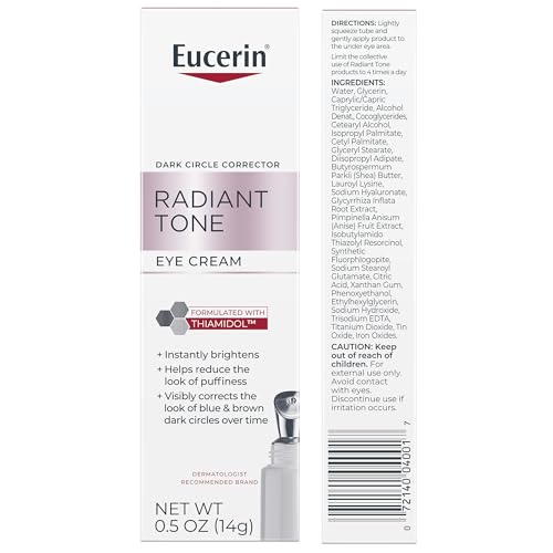 Eucerin Radiant Tone Eye Cream Dark Circle Corrector, Eye Brightening Cream with Thiamidol and Hyaluronic Acid - PrimeBioHealth - canada supplements