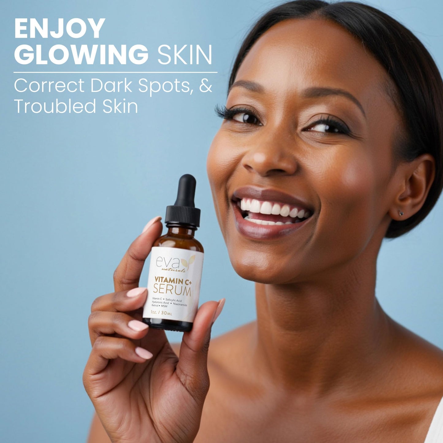 Eva Naturals Vitamin C Serum for Face – Anti Aging Dark Spot Remover & Corrector with Retinol, Hyaluronic Acid - PrimeBioHealth - canada supplements