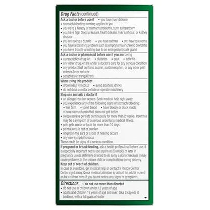 Excedrin PM for Headache Relief, Acetaminophen 250mg, Aspirin 250mg, Diphenhydramine Citrate 38mg, Pain Reliever, Nighttime Sleep-Aid, 100 Count - PrimeBioHealth - canada supplements