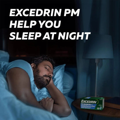 Excedrin PM for Headache Relief, Acetaminophen 250mg, Aspirin 250mg, Diphenhydramine Citrate 38mg, Pain Reliever, Nighttime Sleep-Aid, 100 Count - PrimeBioHealth - canada supplements