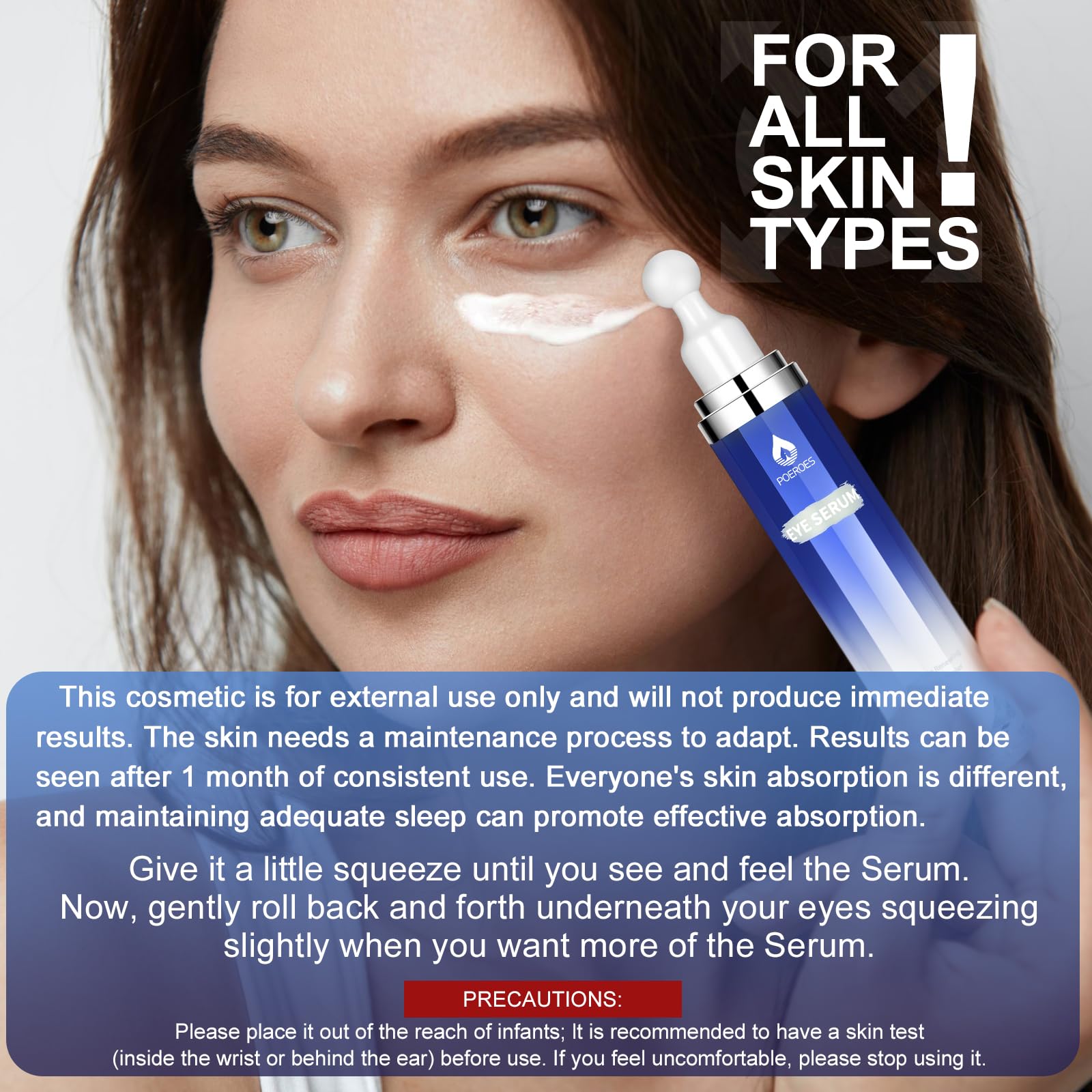 Eye Serum with 8% Caffeine 8% Retinol Hyaluronic Acid Niacinamide peptides for Puffy Bags Fine Lines Dark Circles Wrinkles - PrimeBioHealth - canada supplements