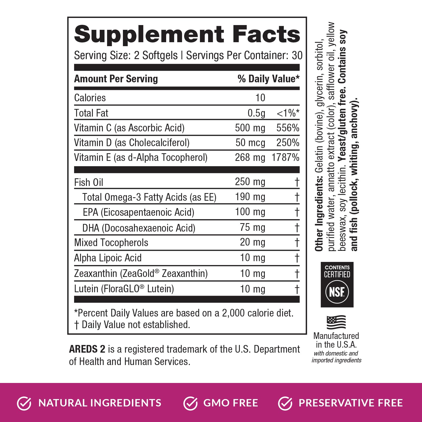 EyePromise Macular Health Eye Vitamin - 60 Softgels, 30-Day Supply - Zinc-Free Eye Health Support with Zeaxanthin, - PrimeBioHealth - canada supplements