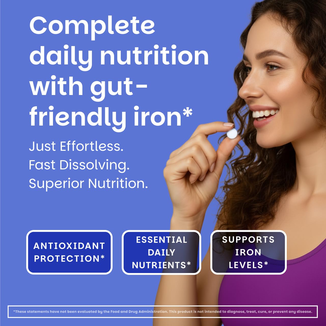 EZ Melts Multivitamin + Iron - Daily Multivitamin for Women & Men - Supports Healthy Energy Levels & Antioxidant Protection - Non-GMO & Vegan - Tropical Cherry - PrimeBioHealth - canada supplements