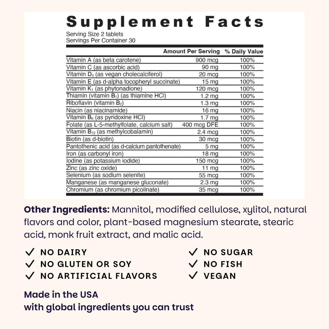EZ Melts Multivitamin + Iron - Daily Multivitamin for Women & Men - Supports Healthy Energy Levels & Antioxidant Protection - Non-GMO & Vegan - Tropical Cherry - PrimeBioHealth - canada supplements