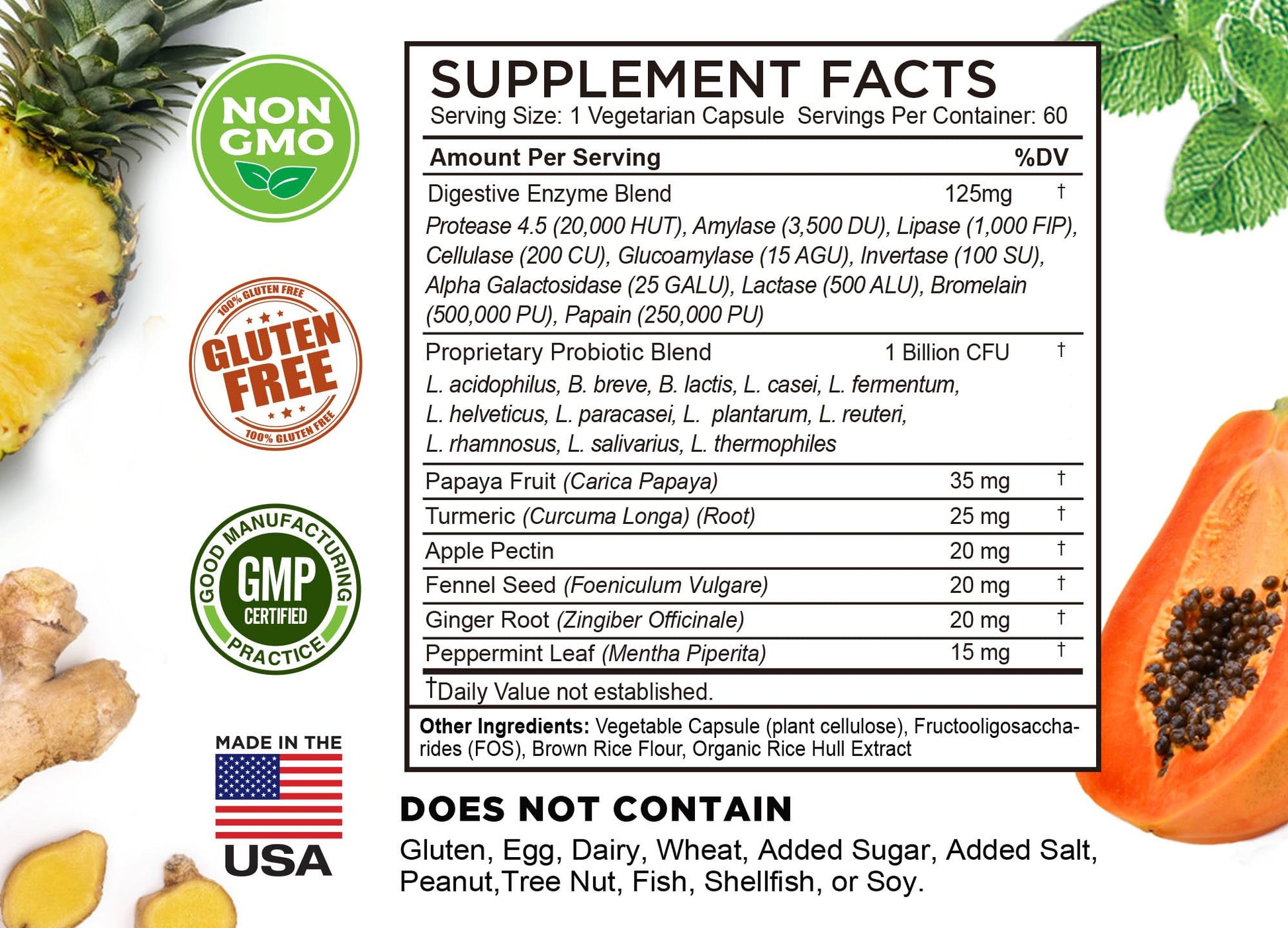 FarmHaven Digestive Enzymes with 18 Probiotics & Herbs | Papaya, Bromelain, Protease & More for Lactose Absorption & Better Digestion | Helps Bloating - PrimeBioHealth - canada supplements
