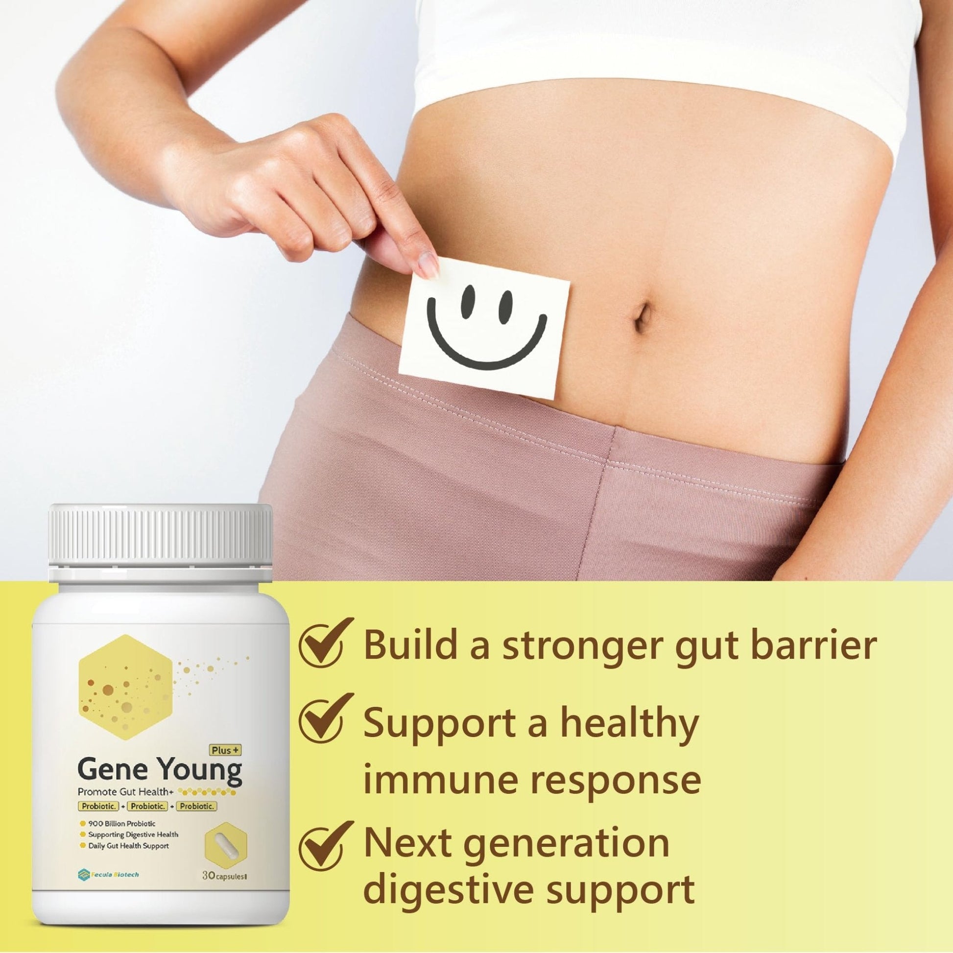 Fecula Biotech Synbiotic for Gut Health | 3-in-1 Daily Prebiotic, Probiotic, Postbiotic for Digestive Health, Bloat & Immune Support - PrimeBioHealth - canada supplements