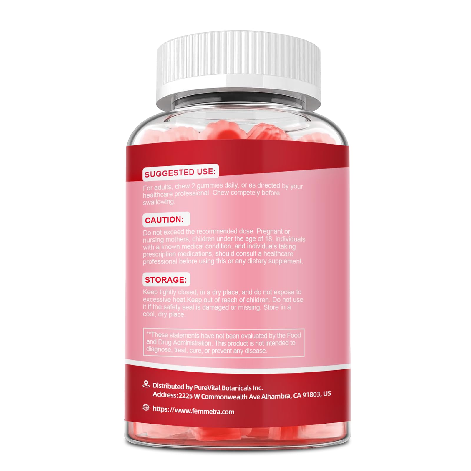 Femmetra 18-in-1 Probiotics for Women with Prebiotics - 200 Billion CFU with Digestive Enzyme, Cranberry, Kombucha - Sugar-Free Vaginal Gummies, - PrimeBioHealth - canada supplements