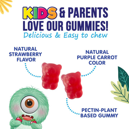 Fiber Gummies for Kids 4g Per Serving - Daily Fiber Gummy Supplement for Kids - Soluble Inulin Prebiotic Gummy for Digestive Health Support - Plant-Based Regularity - PrimeBioHealth - canada supplements