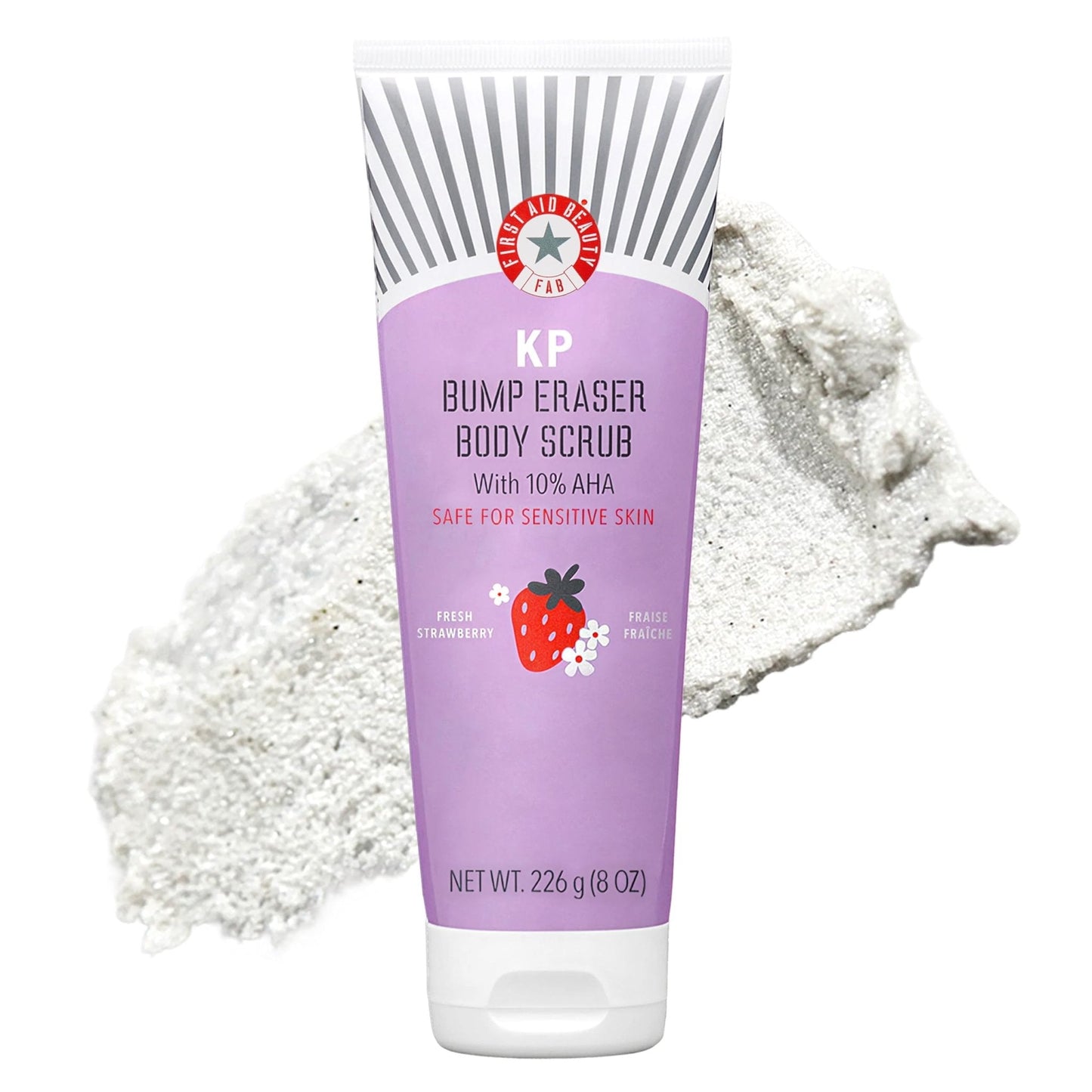 First Aid Beauty - KP Bump Eraser Body Scrub with 10% AHA, Keratosis Pilaris Exfoliator with Glycolic and Lactic acids, Helps Reduce Chicken Skin Bumps - PrimeBioHealth - canada supplements