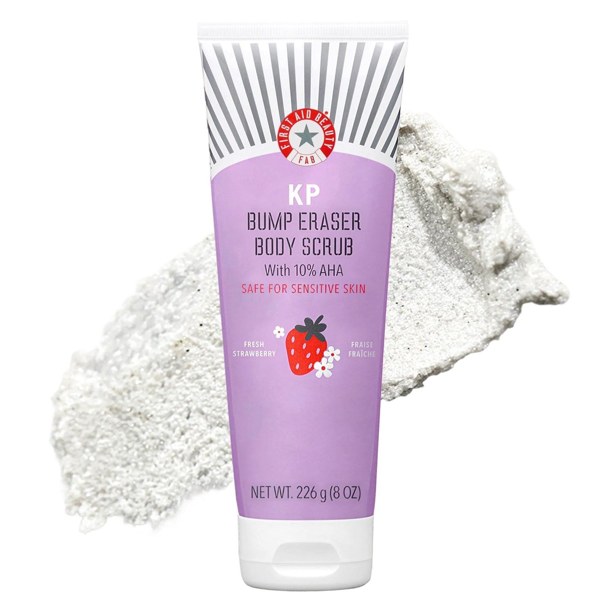 First Aid Beauty - KP Bump Eraser Body Scrub with 10% AHA, Keratosis Pilaris Exfoliator with Glycolic and Lactic acids, Helps Reduce Chicken Skin Bumps - PrimeBioHealth - canada supplements